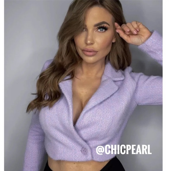 Zara | Blogger’s Favourite Purple Crop Jacket - Picture 5 of 10